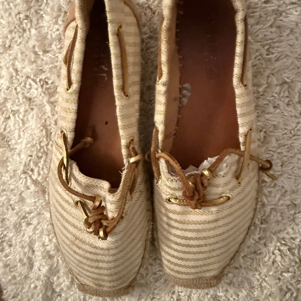 Sperry Cream and Tan Espadrilles Casual Comfort